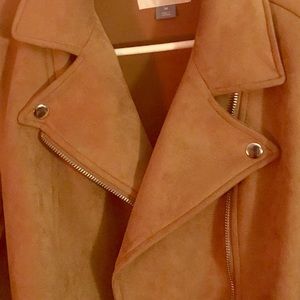 Biker style stretchable sueded old navy jacket